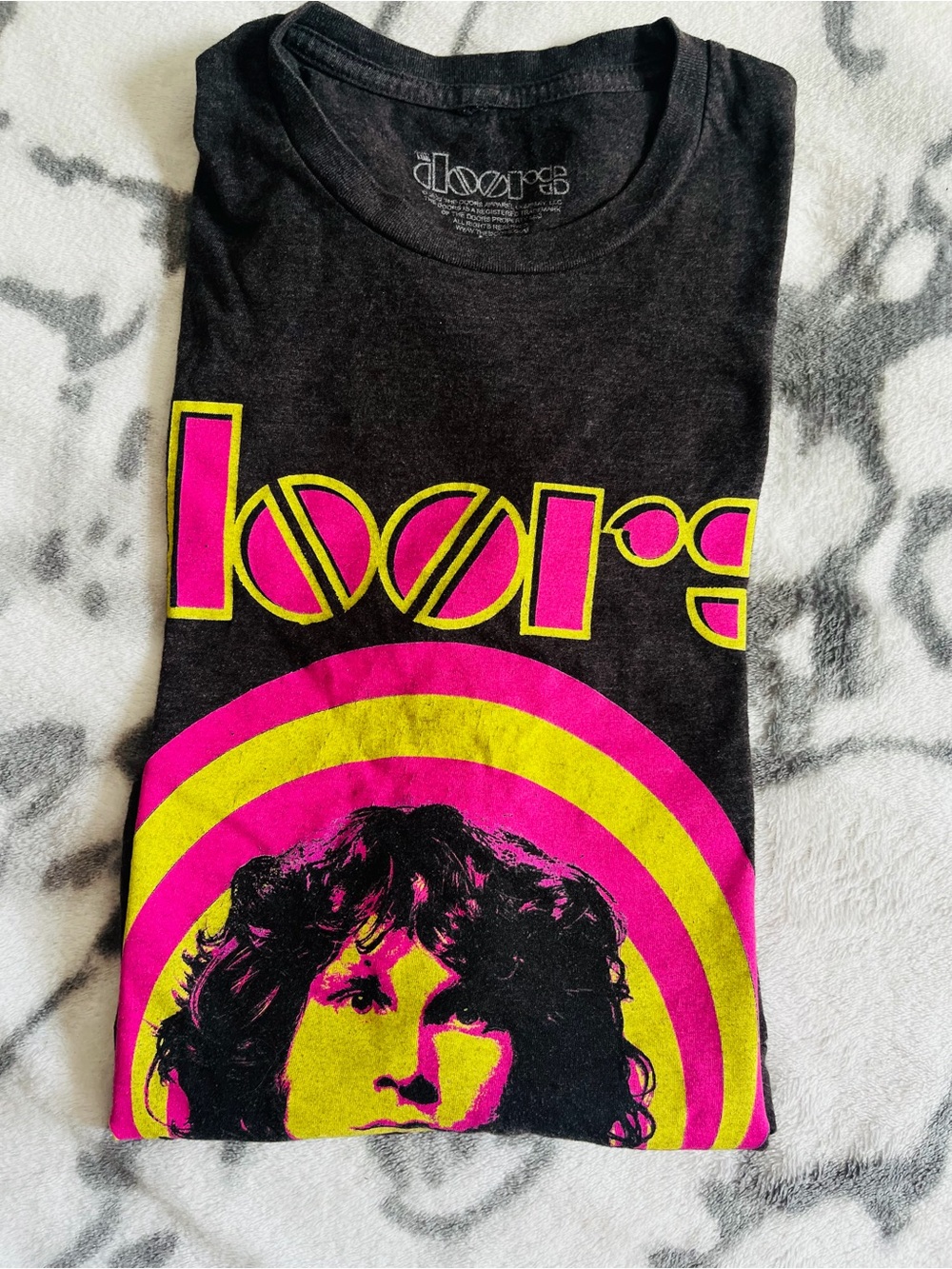 The Doors Gray Ladies Size Medium TShirt “ Psychedelic Jim” of Jim Morrison/EUC - Picture 4 of 6